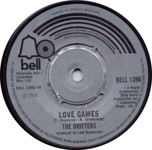 7inch Record DRIFTERS - Love Games BELL1396 Bell Records 1975 UK Soul/Funk Used