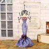 Mini Manikin Jewelry Stand Lady Mannequin Jewelry Organizer with 8 Hooks 2 Tier Necklace Bracelet Earring Ring Holder Display Stand