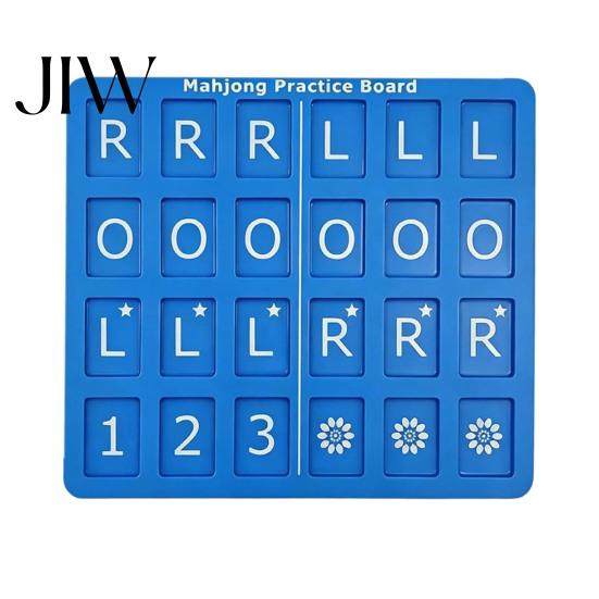 Mahjong Strategy Practice Tool 1/4Pcs 3D Printed Board, Solo Trainer with RLO Charleston Beginner Guide & 24 Slots, American Training Aid for