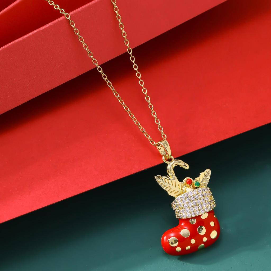 Праздничный набор носков, шапки, перчаток и ожерелья - Не выцветающие европейские и американские хиты продаж