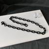 Trendy Punk Hip-Hop Leather Belt Waist Chain for Men And Women Silver Metal Pants Chain Accessory for Jeans
