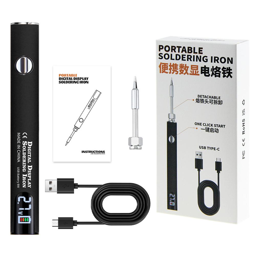 Портативный электрический паяльник, сварочный набор, регулируемое напряжение, электрический паяльник-ручка, аккумулятор 650 мАч, инструменты для ремонта пайки