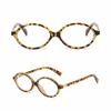 Two-piece Suit Leopard-print Oval Retro Glasses Frame Can Be Equipped with A Degree-proof Blue Face Flat Mirror.