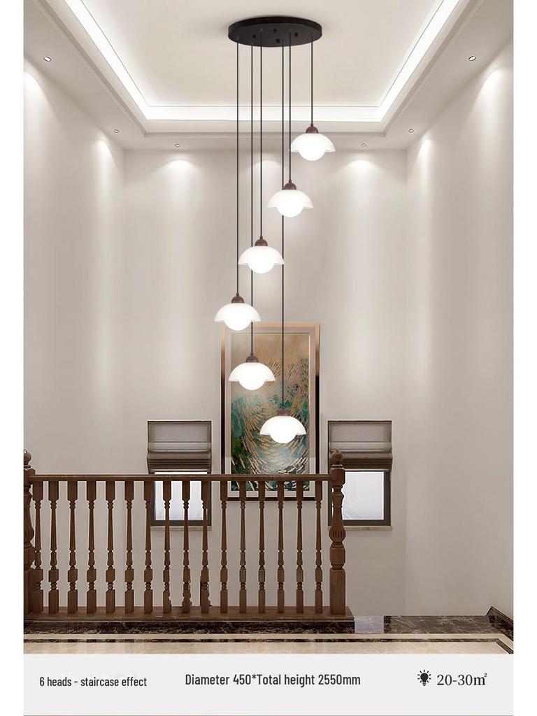 Simple Modern High-End North American Black Walnut Dining Chandelier for Living Room and Bar