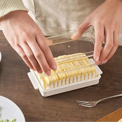 Держатель для масленки с герметичной пластиковой крышкой и резаком для легкой резки