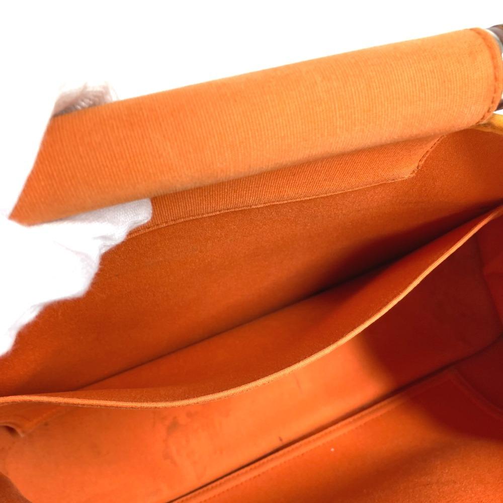 HERMES Kabak Elan PM Kabak Elan PM Shoulder Bag Tote Bag Canvas/Leather Orange