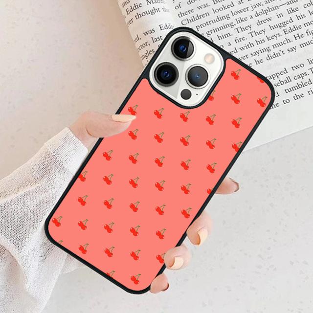 Чехол для телефона Летние фрукты Красная вишня Для iPhone 17 Air 15 16e Чехол 11 13 14 Pro Max 12 Plus Max Fundas