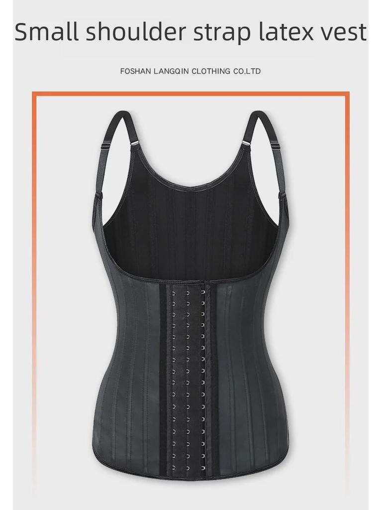 Enhanced Latex Sports Corset: 25 Steel Bones, Rubber Button, for Shaping and Support