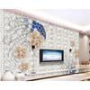 Современные 3D Обои Diamond Pearl Цветочные Обои, Спальня Гостиная Фон Настенная Роспись