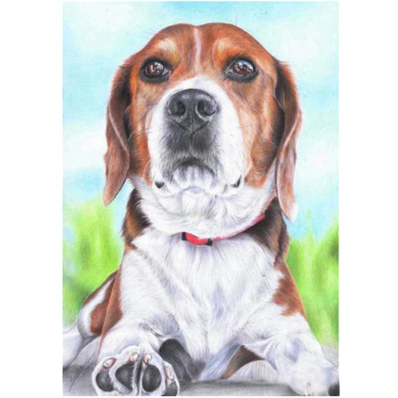 HUACAN 5D DIY Diamond Painting Dog Full Square Round Rhinestone Kit Diamond Embroidery Animal Mosaic Christmas Gift Art