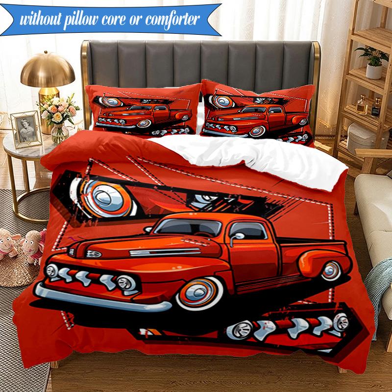 Nighttime Truck Drive 3pcs K-pop music group Bedding set,Ideal for Bedroom, Dormitory,Including Duvet Cover And 2pcs Pillowcases,Fan gifts