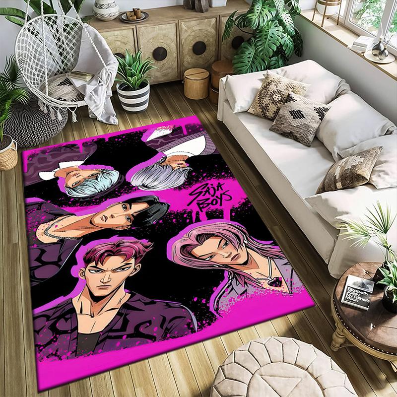 1PC KPop Demon Hunters Rug - home decoration Carpet For Living Room Bedroom Flooring Computer Chair Area Rug