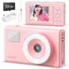 CIMELR UHD 4K Kids' Digital Camera, 44MP, 1080P Video Recording, 2.4-inch Compact Camera with Rechargeable Battery, 16x Digital Zoom, Autofocus, and