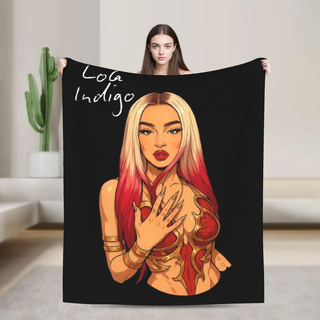 Warm Soft BlanketKids Adult Airplane Travel L-Lolas Indigos Cartoon Art Throw Blanket Flannel Bedspread For Home Decor Bed Cover