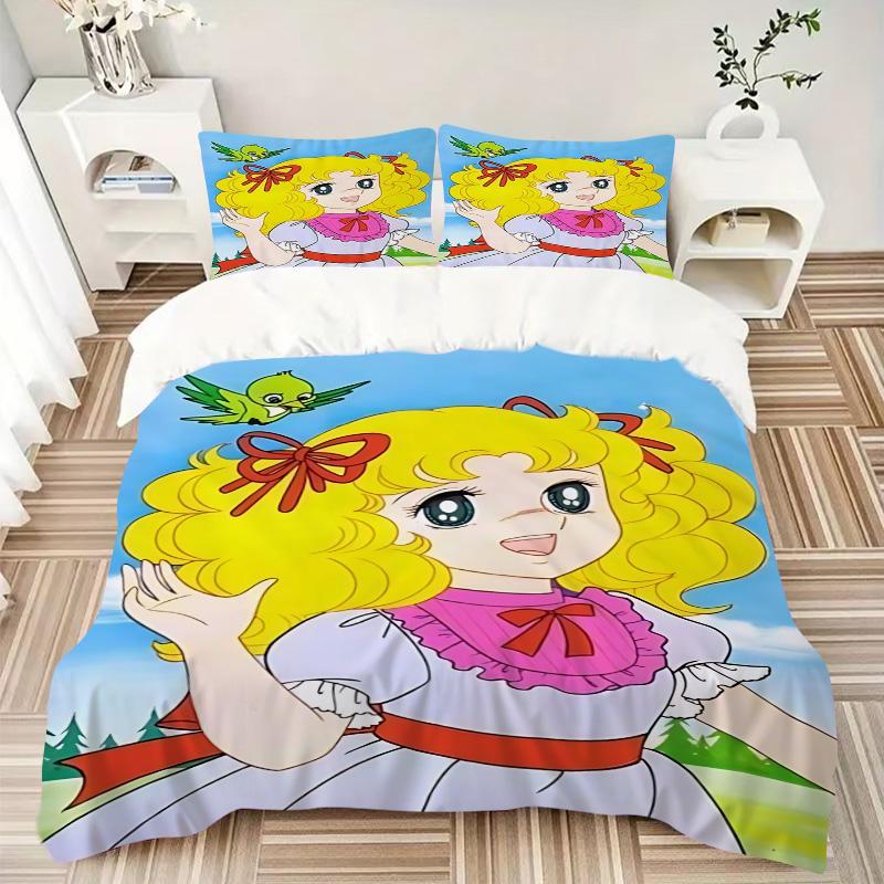 Princess Print 3Pcs Bedding Setduvet Cover With 2 Bedropillowcase Home Birthday Gift