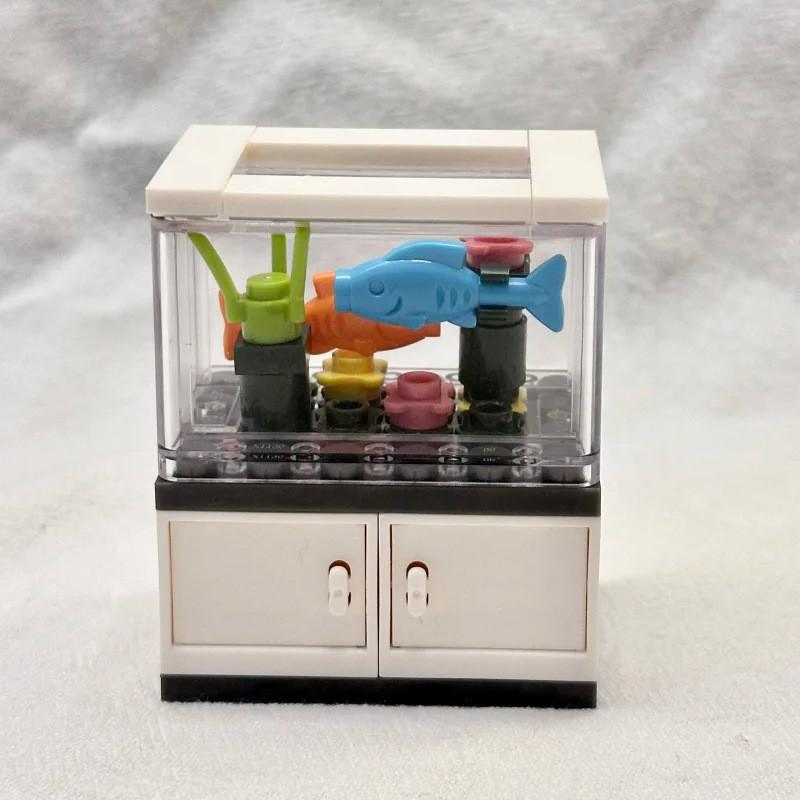 Mini Fish Tank Assembly Blocks Indoor Decor Gift For Teens And Couples