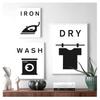 Вывеска с цитатой, настенная живопись на холсте, плакаты на скандинавскую тему и принты, настенные панно для декора ванной комнаты, стирка, сушка, складка, гладильная стирка, забавная