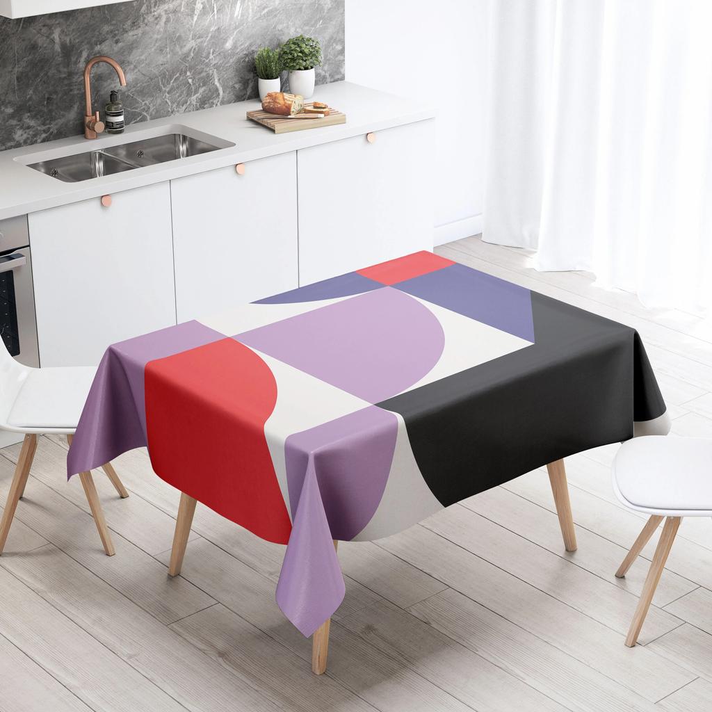 Скатерть геометрической формы, домашний декор, устойчивая к пятнам, водонепроницаемая, украшение для стола, прямоугольная кухонная столешница для камина