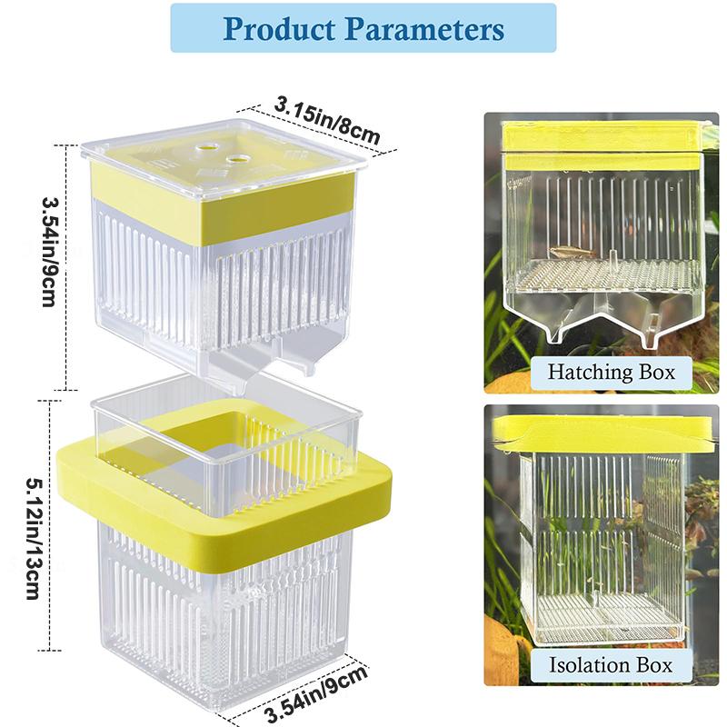 Двухъярусный нерестовик для гуппи, аквариумный инкубатор с разделителем, плавающий изоляционный контейнер для аквариума, нерестовый аквариум для мальков