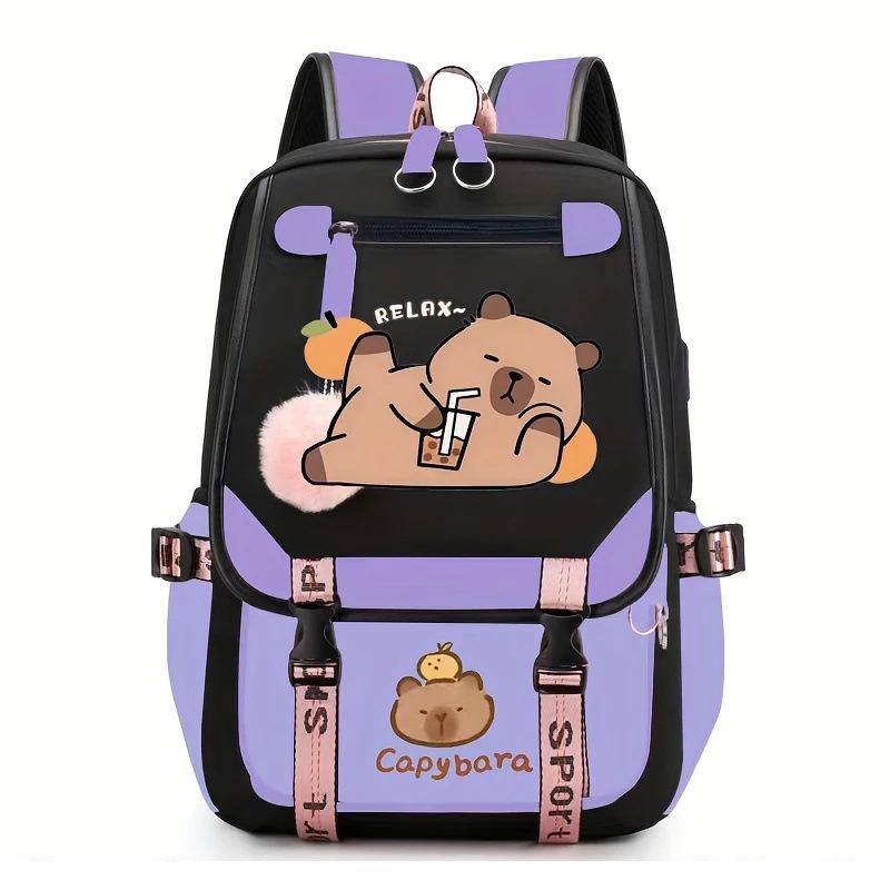 Printed personalized trend backpack large capacity primary and secondary school student schoolbag