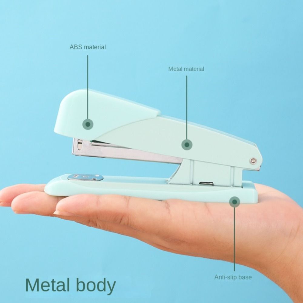 Степлер большого размера, экономящий усилия, цвета макарон, машина для сшивания бумаги, школьные принадлежности