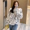 Women's Leopard Point Fox Hair Imitation Fur Jacket Women's Short Young Fashion New Winter Casual Warm