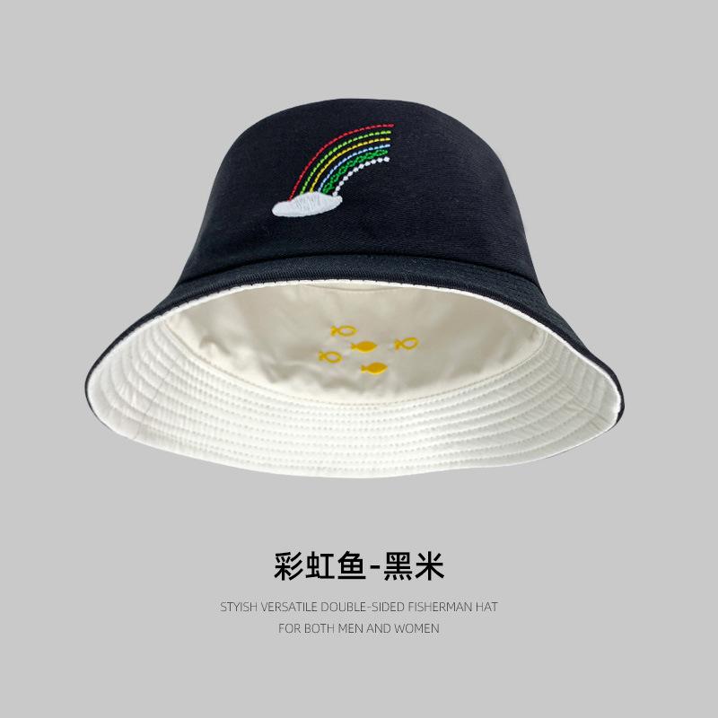 Unisex Four Seasons Hat Women's Fashion Summer Double Sided Bucket Hat Outdoor Sunscreen Mountaineering Hat Men's Shade Basin Hat