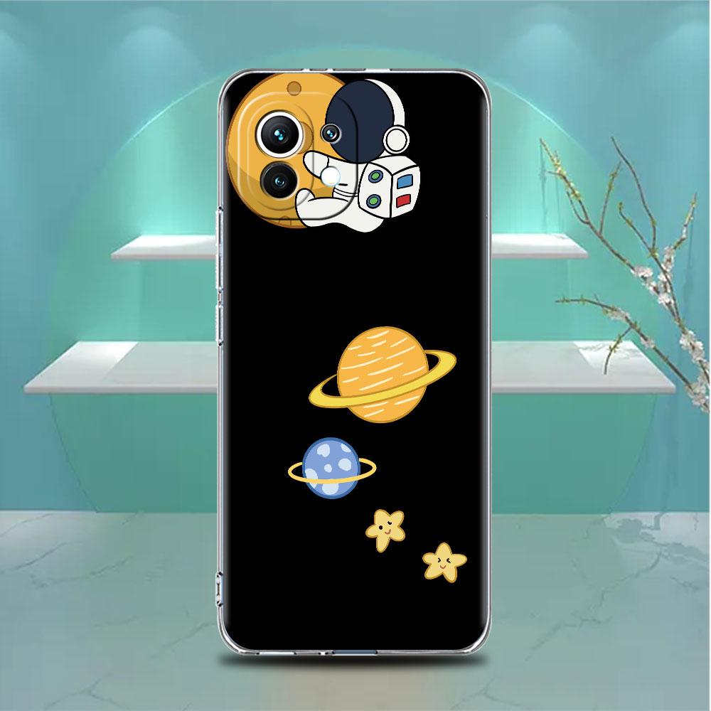 Роскошный прозрачный чехол с астронавтом для Xiaomi Mi Poco X3 NFC M3 Pro F3 F1 11 Lite 12 Note 10 11T 9T, прозрачный чехол для телефона