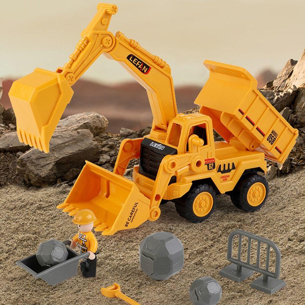 Vehicles Toy Engineering Car Toy Yellow Children Excavator Toy Dump Truck Model Toy  Parent-child