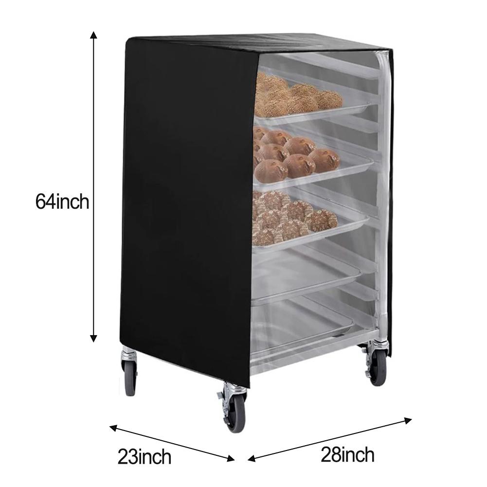 PVC Transparent Waterproof 210D Oxford Cloth Dust Cover For Each Baking Rack For Commercial Bakeries Or Home Kitchens