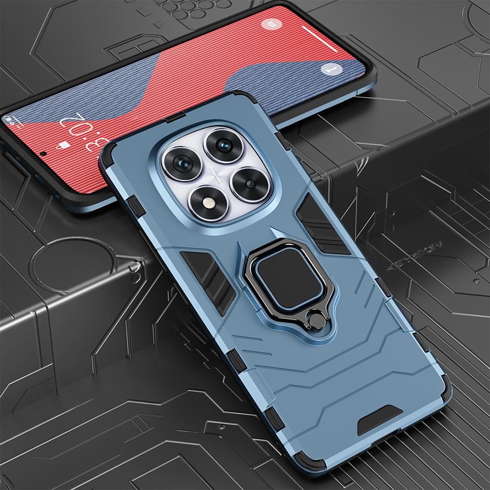 KEYSION Противоударный защитный чехол для Redmi Note 14 4G 14 Pro+ 5G Силиконовый + PC Ring Stand Phone Back Cover для Redmi Note 14 Pro 5G