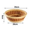 Hand-Woven Imitation Rattan Basket Round Bread Basket Food Storage Basket  Household Storage