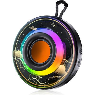 Портативная беспроводная Bluetooth-колонка, душевая колонка с RGB-подсветкой, звук Hi-Fi, водонепроницаемость IPX7, Bluetooth 5.4, увеличенное время работы, TF-карта