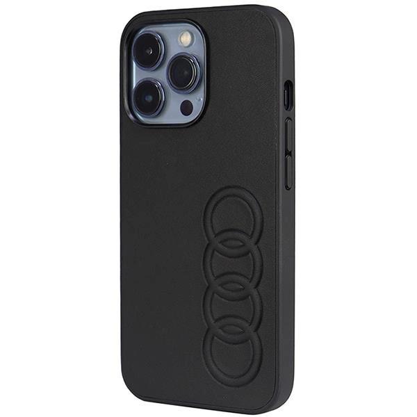 Etui Audi Synthetic Leather Na Iphone 13 Pro / 13 - Czarne Au-Tpupcip13P-Tt/D1-Bk
