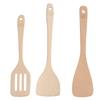 3Pcs Set Unpainted Wood Spatula Kitchen Utensils Cooking Tool for Non-Stick Pan Use