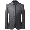 Autumn New Stand Collar Casual Suit Men's Trendy Korean Slim Elastic Suit Men's Tops for Young and Middle-aged Men