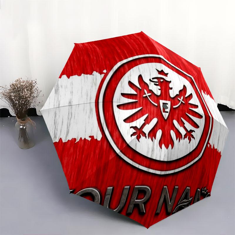 1 шт. Автоматический складной зонт - Узор с индивидуальным именем Eintracht Frankfurt, Портативный и складной дизайн с 8 спицами, Рождественские и Дни рождения Подарки