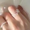 Изысканное кольцо-снежинка с ажуром - Модное, универсальное кольцо для женщин, идеально подходит для офиса или стиля интернет-знаменитости.
