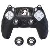 Cat Paw Controller Skin with Thumb Grip Caps Protective Shell Cover Controller Case Set for PS5