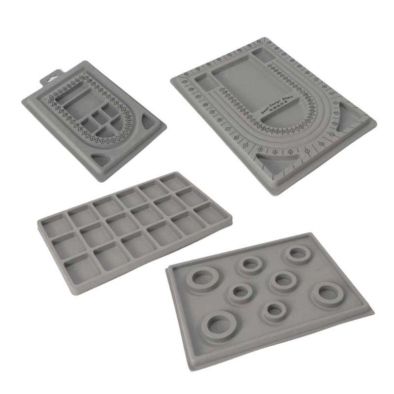 4 шт. серые флоковые бусины лоток для дизайна досок комплект DIY браслет из бисера ювелирные инструменты