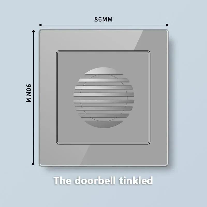 Universal Tempered Glass Dual 3 Pin Power outlet,UK 13A Wall Plug Socket with 20W Fast charge,Home Electrical 2way Light Switch