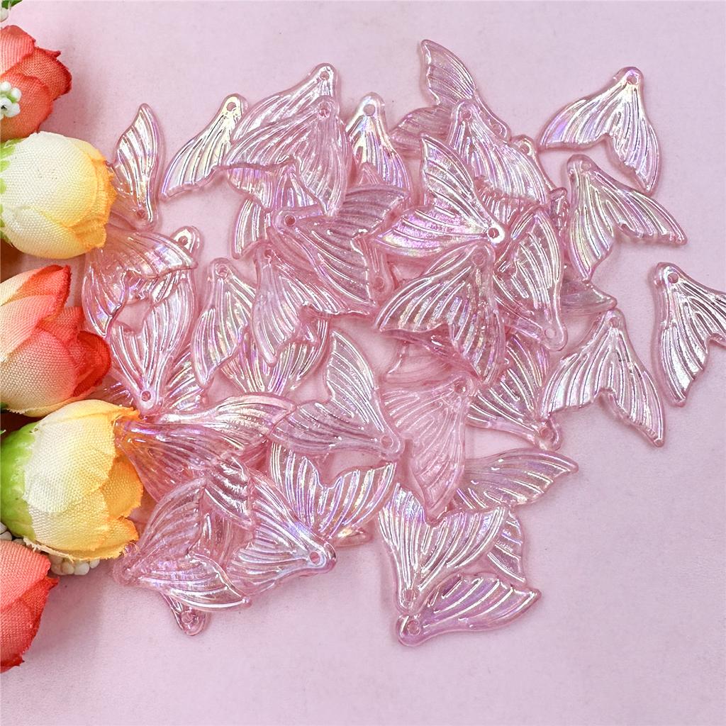 100 шт. 20*19,4 мм акриловые прозрачные акриловые бусины с рыбьим хвостом для девочек и женщин, ювелирные изделия «сделай сам», модные ювелирные аксессуары Brcelet