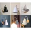 Aisle Iron Modern Nordic Bedside Wall Light Wood Solid Color Wall Lamp