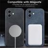 For iPhone 16 Magnetic Case with Tempered Glass Film PU Leather+TPU Phone Cover Precise Cutouts