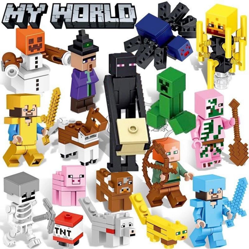 Minecraft Dark Battle Sword Outpost World Minifigures Building Blocks Educational Toy for Kids