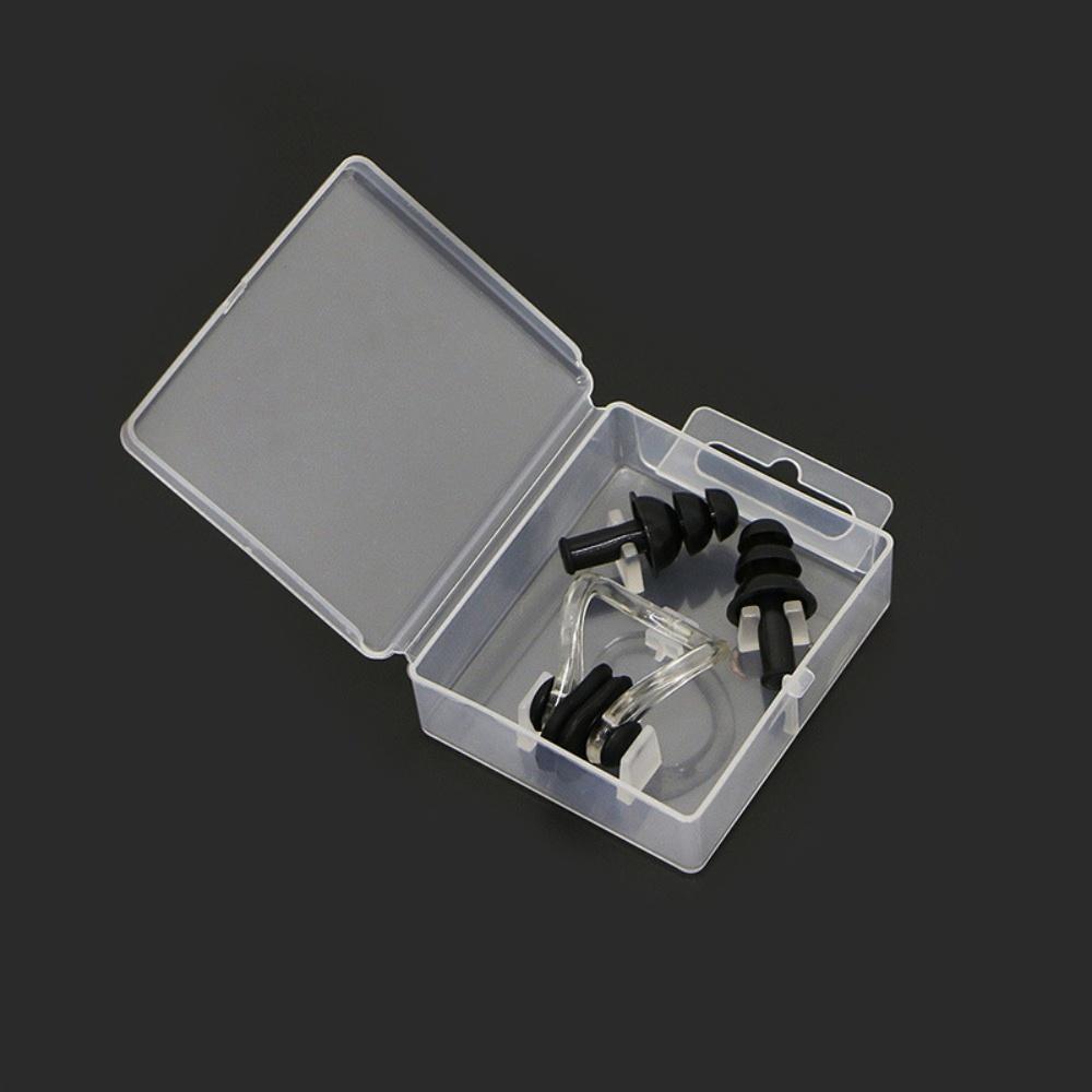 Мягкие силиконовые беруши для плавания и зажим для носа, набор, черный