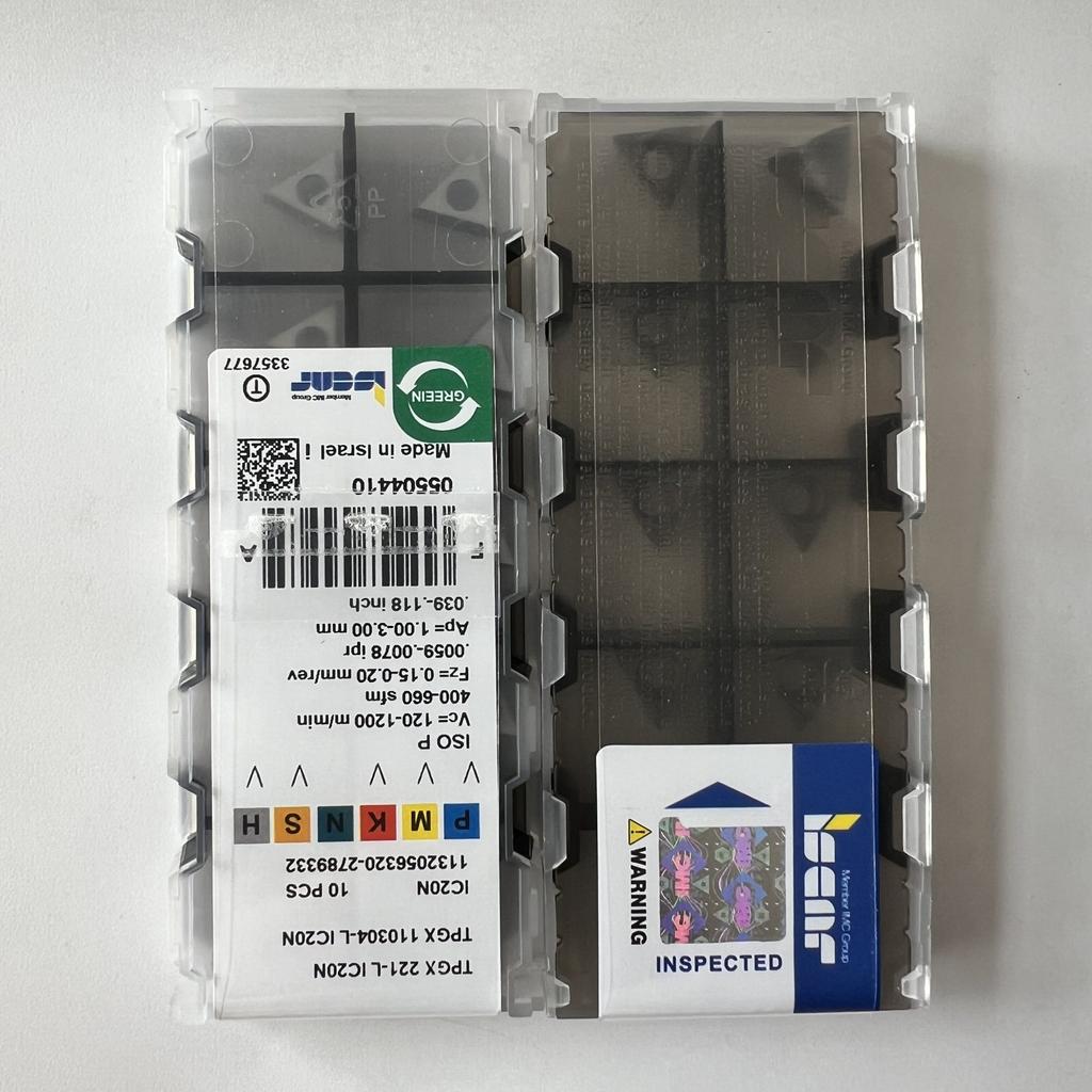 ISCAR / TPGX110304-L IC20N / Industrial indexable carbide inserts 10 Pcs