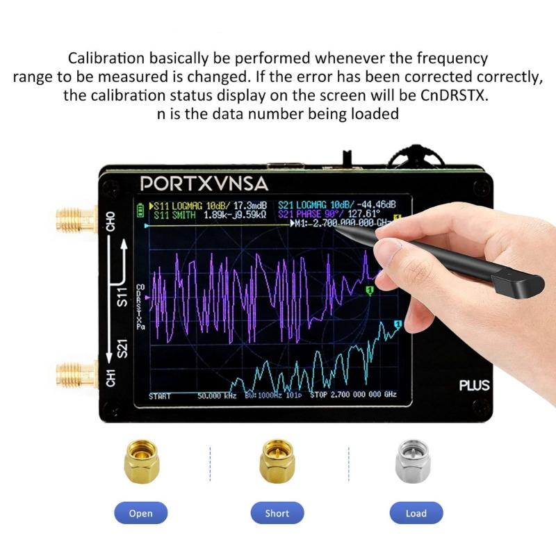 Многофункциональный портативный векторный тестер с высоким разрешением и широким диапазоном 50 кГц - 2700 МГц с цифровым экраном
