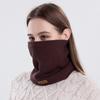 Winter Men's Knitted Scarf Warm Scarf Outdoor Cold Riding Velvet Women's Thickened Neck Cover Solid Color Versatile