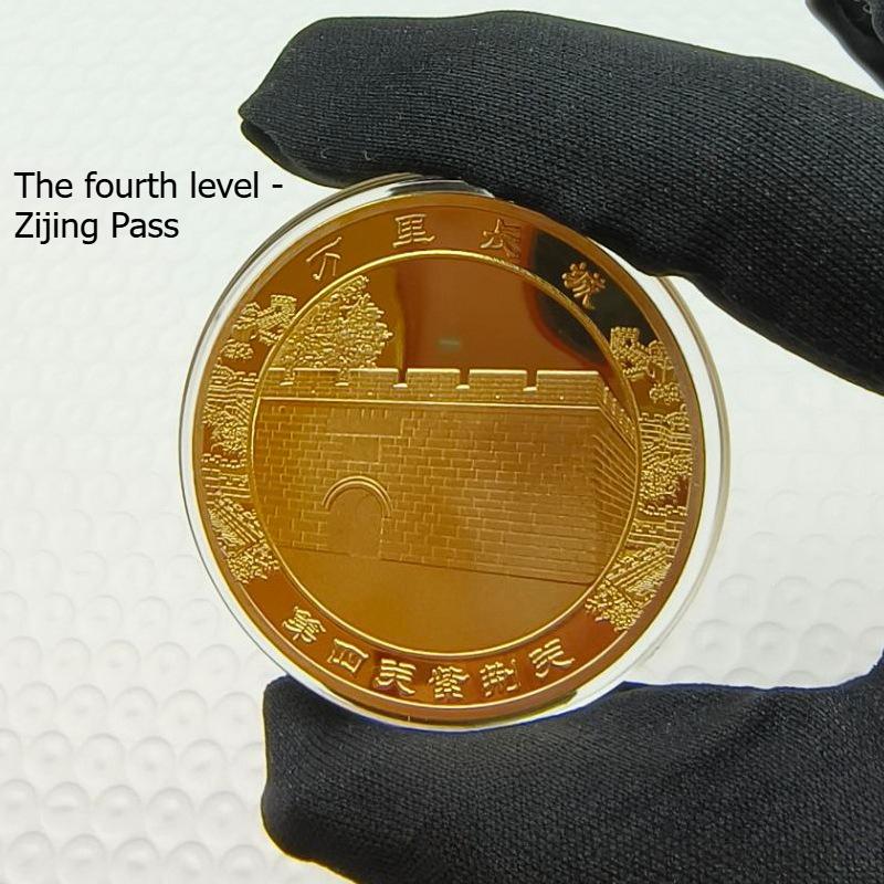 Great Wall Thirteen Passes Commemorative Medal, Metal Crafts, Beijing Tourism Currency, Small Gifts, Shanhaiguan, Jiayuguan, Huangyaguan